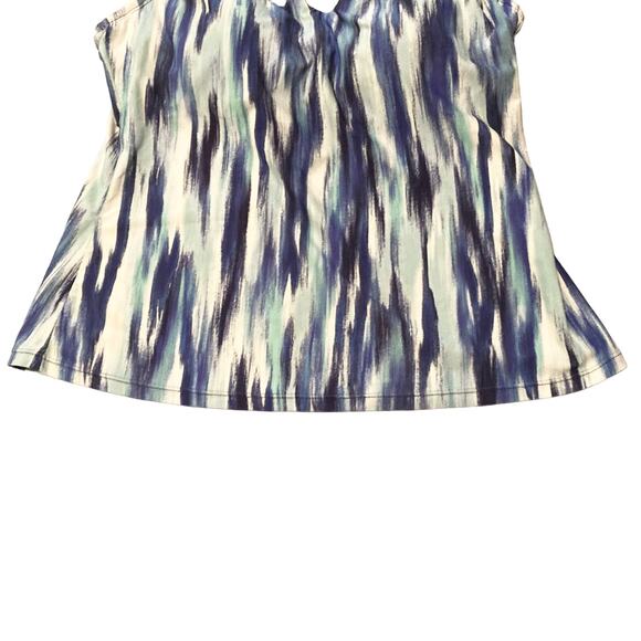 24th & Ocean Tankini Medium Women Navy Tie Dye Padded Neckline Cutout Detail - Picture 3 of 12